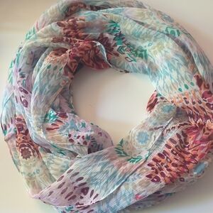 Floral Multicolor Infinity Scarf